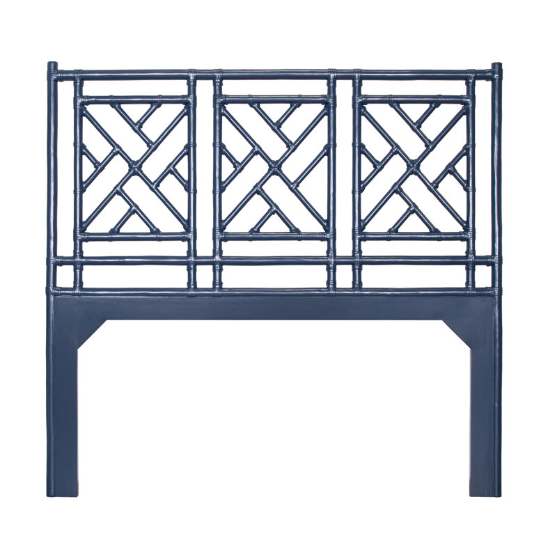 Chippendale Open-Frame Bed, Navy Blue, Full