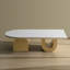 Table basse ovale en bois