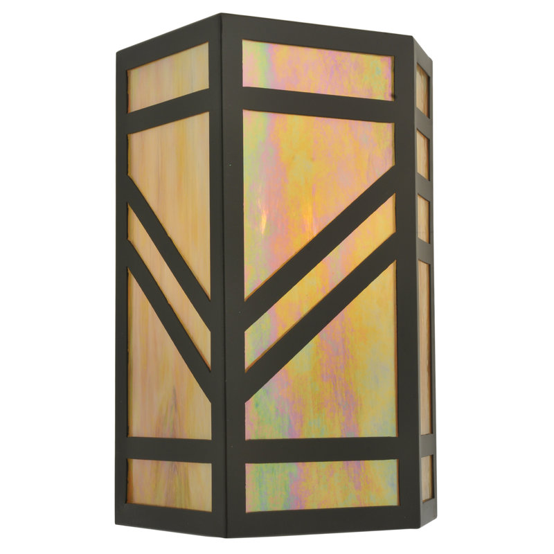 Santa Fe Bronze Flush Mounted Sconce