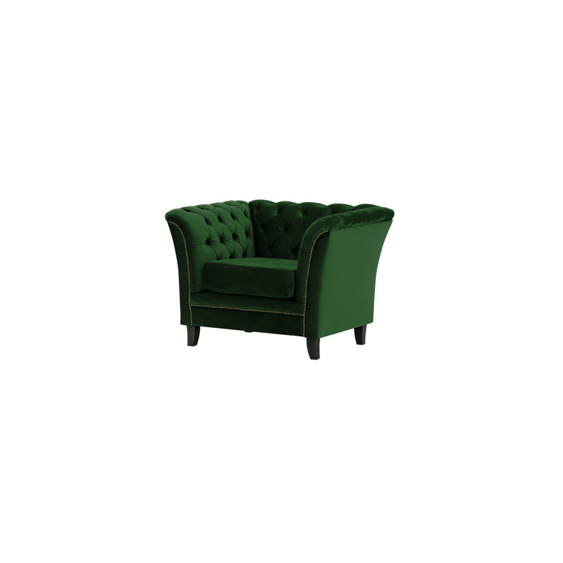 Marilyn Velvet Armchair, Black, Dark Green
