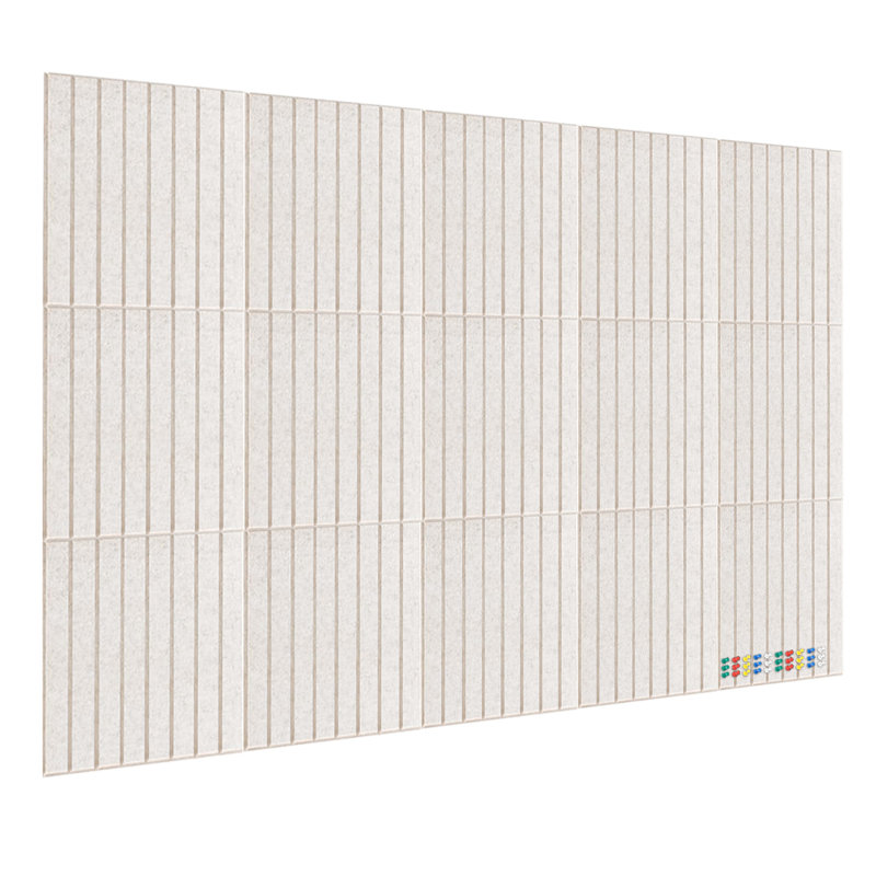 Babillard en feutre 59 "x 36" (paquet de 15 tuiles) avec 30 punaises - tableau d'affichage en liège pour bureau, maison, école