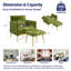Velvet Armchair with Footstool-476355750