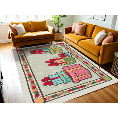 Tapis de vacances d'hiver de Noël lavable The Holiday Aisle®