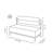 White Upholstered Double Bench Set Of 2 Faux Leather Upholstered Bench