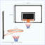 Panier de basket mural avec panneau incassable 45 po x 29 po, rebord durable et filet résistant aux intempéries pour une utilisation intérieure et extérieure