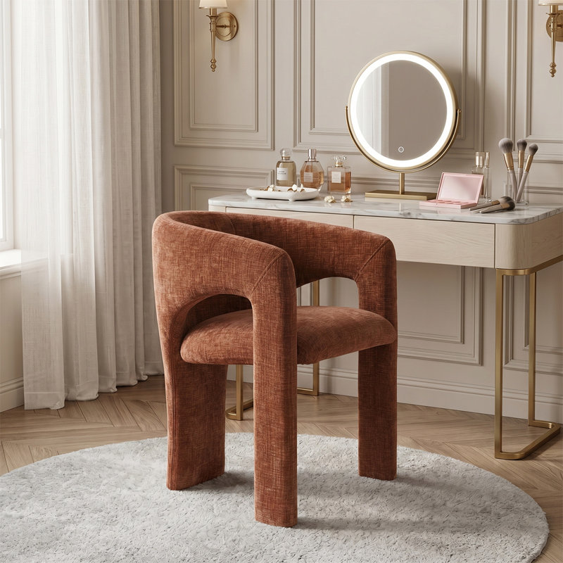 Tabouret de coiffeuse moderne avec accoudoirs, Terra