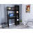Desk Logan, Five Cubbies, Black Finish-83021095