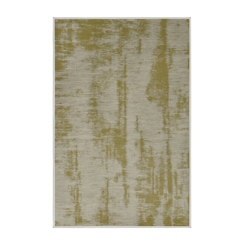 Tapis beige lavable à la machine, Rectangle 5 pi x 8 pi