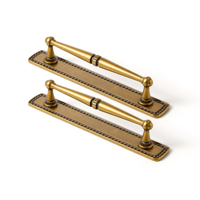 Poignée de tiroir rétro Vintage G018 - laiton antique, poignée décorative détaillée pour armoires et meubles