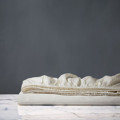 Drap-housse en satin de coton de qualité égyptienne 1030 fils Lusso