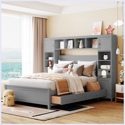 Lit plat avec fonction de rangement