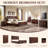 Abarca Modern Wood End Table with Charging Station & Open Shelf, 23.6'' Tall Bedside Table w/2 Storage Drawers, Large Mid Century Waterfall Streamlined Design-719432407
