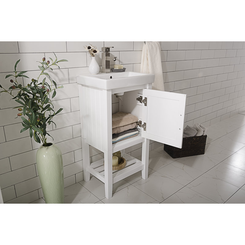 Ensemble de meuble-lavabo simple 17 po Grosso, Blanc
