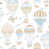 Beige/Blue/White