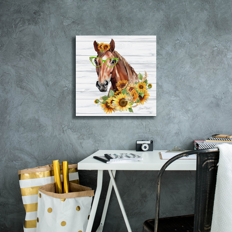 «Fancy Glasses D» par Jean Plout, art mural sur toile, H 18 po x l 18 po x P 0,75 po