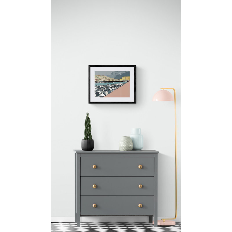 San Sebastian Rocks Print by Deborah Blum, 17.25" H x 21.25" W x 0.875" D