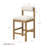Cream Boucle Upholstered Counter Height Stool with Bolster Back, 4-Pack-126553903