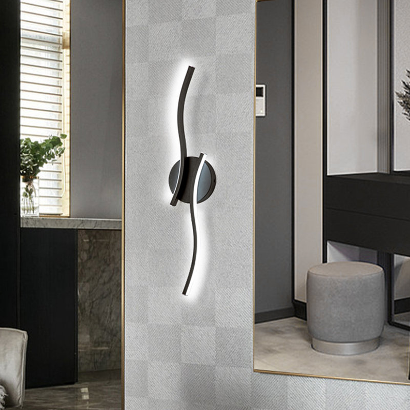 Éclairage de salle de bain à DEL à intensité variable 2 lumières Philpott, Noir
