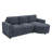 Sylvan L-Shaped Sectional Sofa with Curved Chaise and USB Ports-118692019