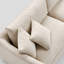 Canapé modulaire en chenille crème et blanc-2027839559