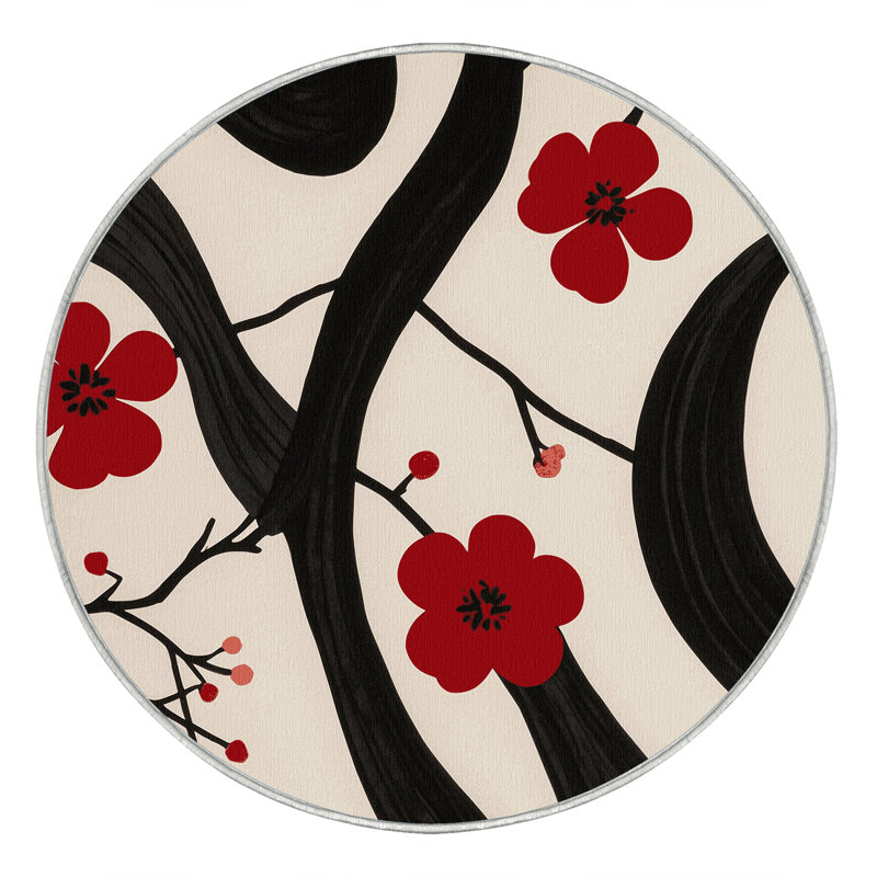 Cherry Hues Rug, Round 4'