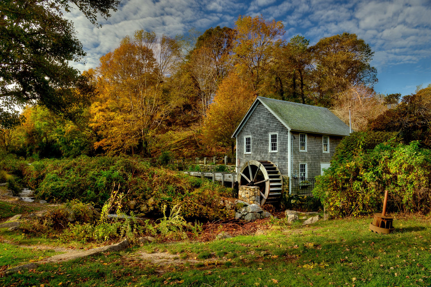 Rosalind Wheeler Cape Cod Grist Mill Spring Morning On Canvas Print ...
