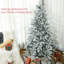 Arbre enneigé de 43,3 po x 70,9 po, 994 pointes, support en métal, assemblage rapide pour les branches à charnières enneigées de 6 pi, décor décoratif