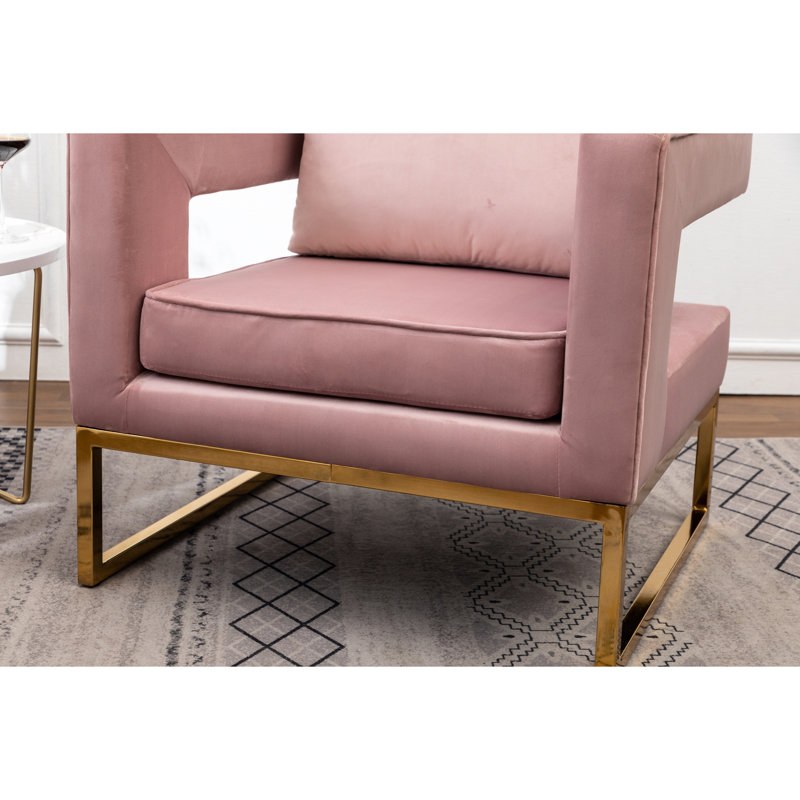 Chaise d'appoint Borchert Elegant, Rose
