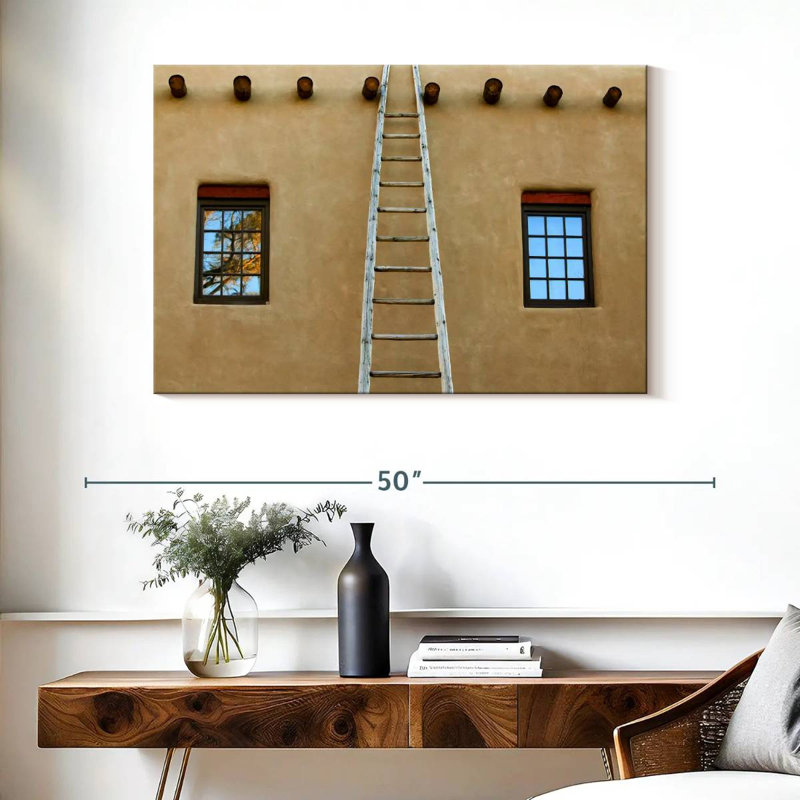 Adobe House Staircase, 26" H x 39" W