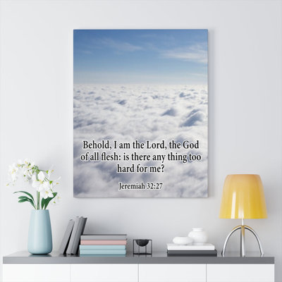 I Am The Lord Jeremiah 32:27 Christian Home Décor Wall Art Scripture Ready