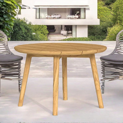 Table de salle à manger d'extérieur en bois de teck massif