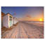 Row of Beach Huts at Sunset - Impression sur toile tendue-20863280