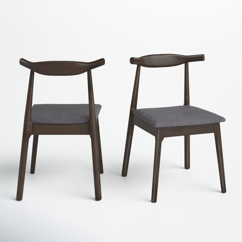 Chaise d'appoint en bois massif Rumley espresso