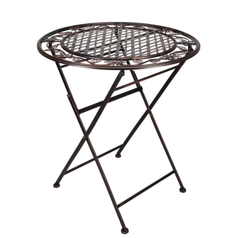 Table bistro en fer Barcelona par Chivari, Bronze patiné