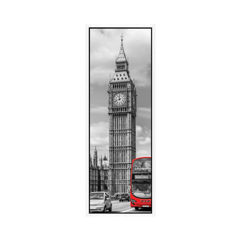 Elizabeth Tower | Vertical Panorama by Melanie Viola - Panoramic Print on Canvas, 91.44cm H x 30.48cm W x 3.81cm D