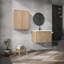 Meuble-lavabo mural avec lavabo et armoire latérale-845134759