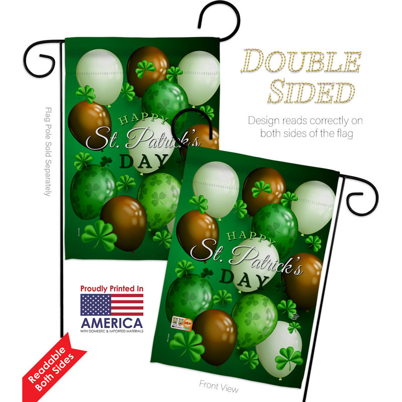 Drapeau de jardin ballons en polyester 19 x 13 po Ballons