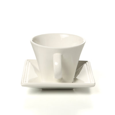 Ten Strawberry Street Whittier Square 8 oz. Flared Cup and Saucer