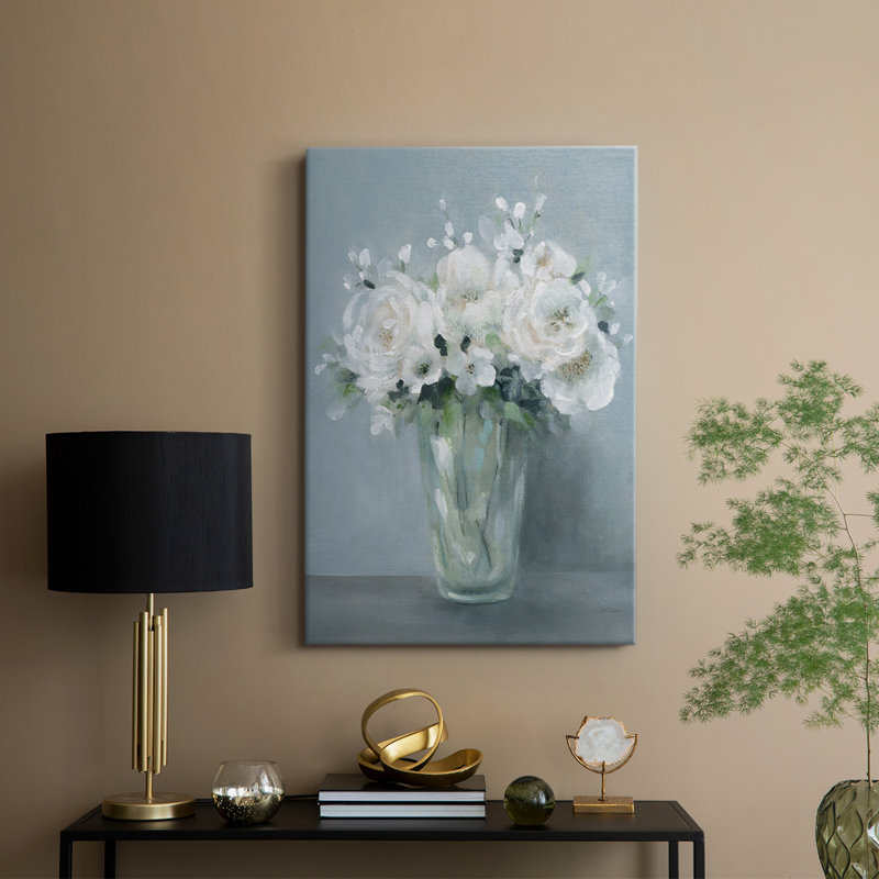 Toutes les fleurs blanches - Cavas enveloppés de galerie, H 48 po x l 32 po