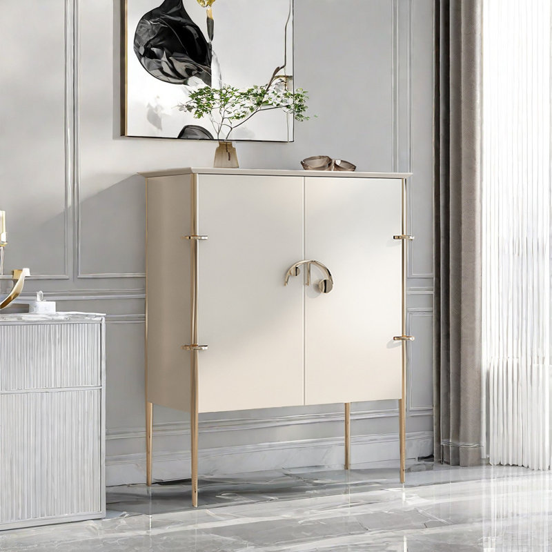 Modern Minimalist Style Accent Cabinet, 51.2" H x 47.2" W x 15.7" D 