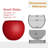 Kute Nest Indoor/Outdoor Fiberstone Globo Ball Planter - Real Red 12"D (Opening 7.8")-116641544-114366458