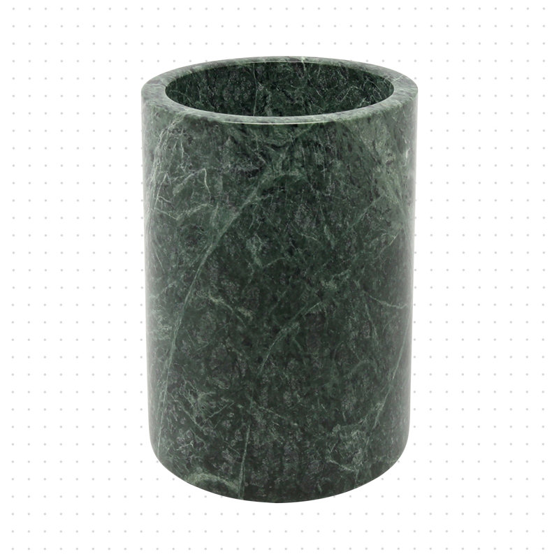 Porte-ustensiles de cuisine en marbre naturel, Vert