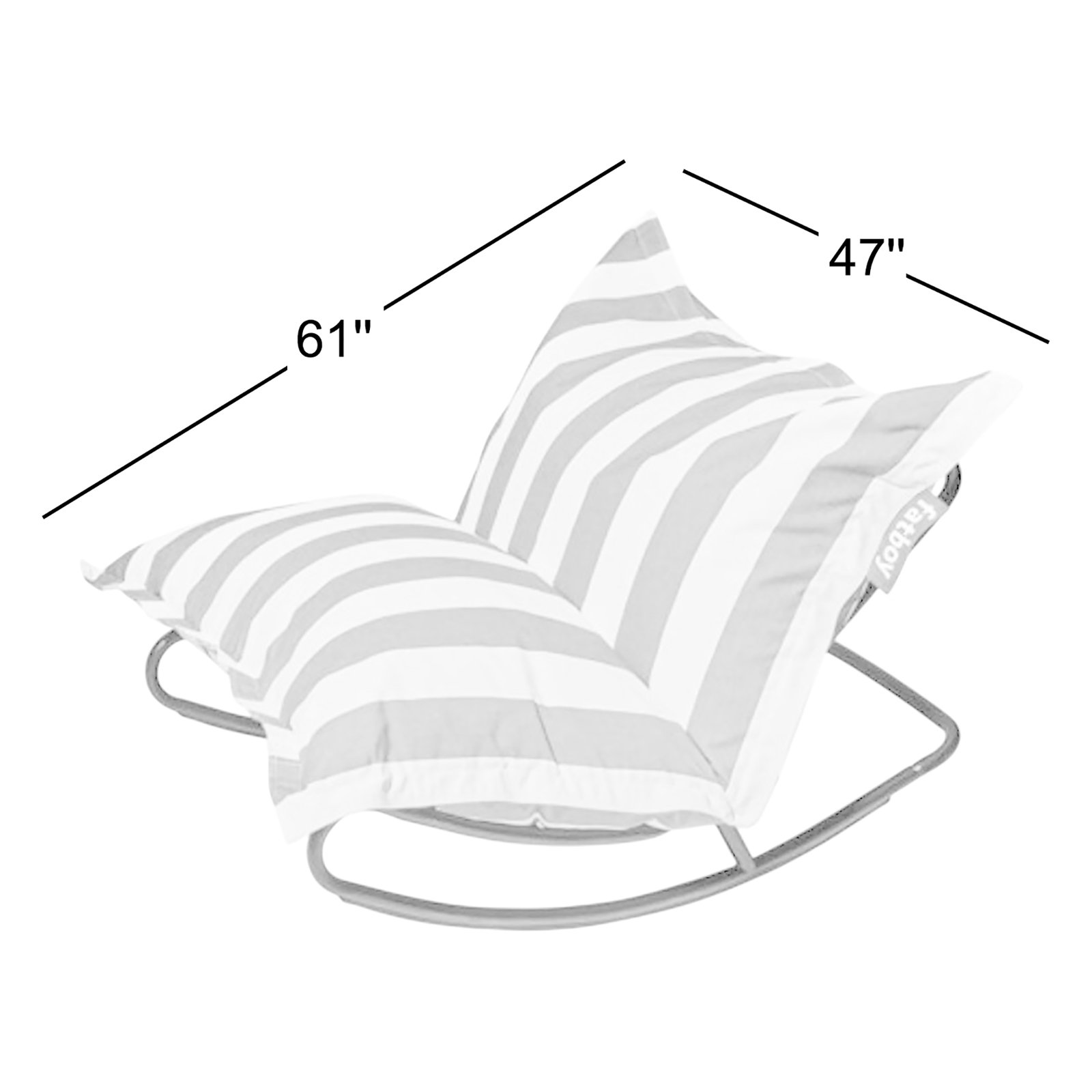 Original Slim Patio Rocking Chair, Ocean Blue