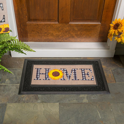 Tapis de porte antidérapant intérieur / extérieur 22 po x 10 po Sunflower Home Sassafras
