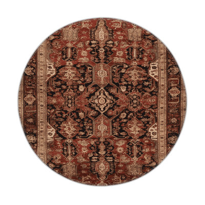 Tapis d'intérieur et d'extérieur brun Persian