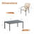 6-Person Rectangular Patio Dining Set with Cushioned Stackable Rattan Chairs-873045385
