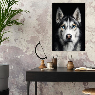 Husky dog, art contemporain de chien