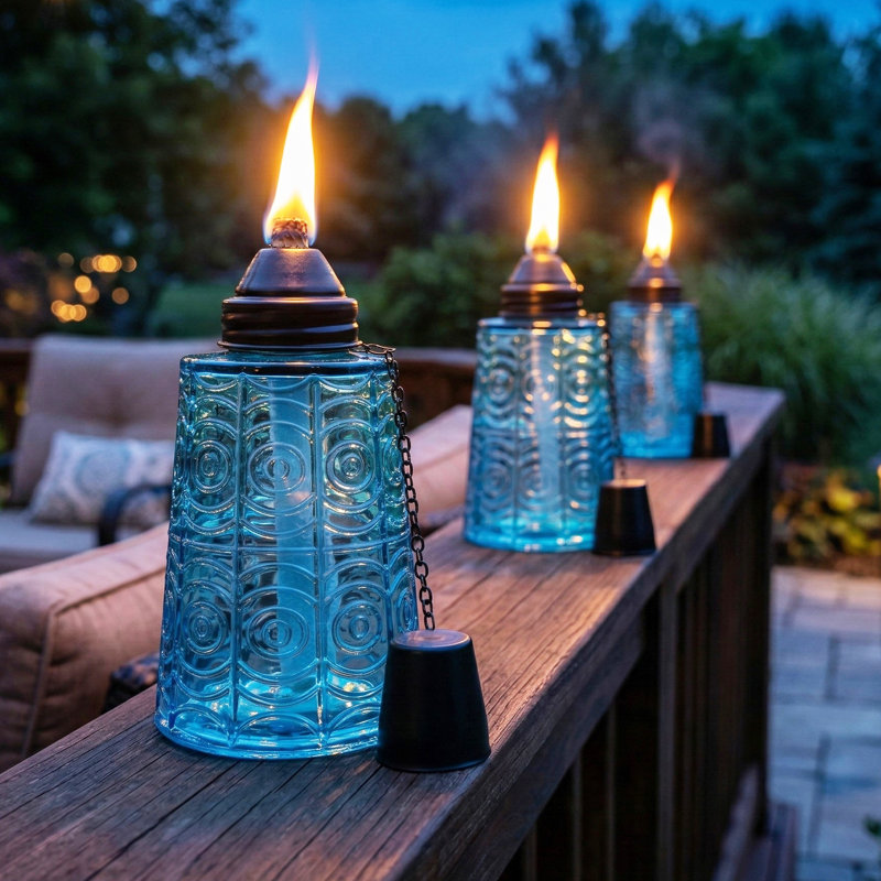 Torches Tiki Citronella, Bleu