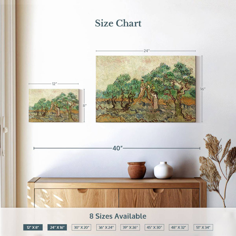 Senne The Olive Orchard, H 16 po x l 24 po