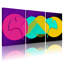 «Abstract Leaf and Circle», reproduction d'art sur toile tendue sur toile, ensemble de 3-377384544
